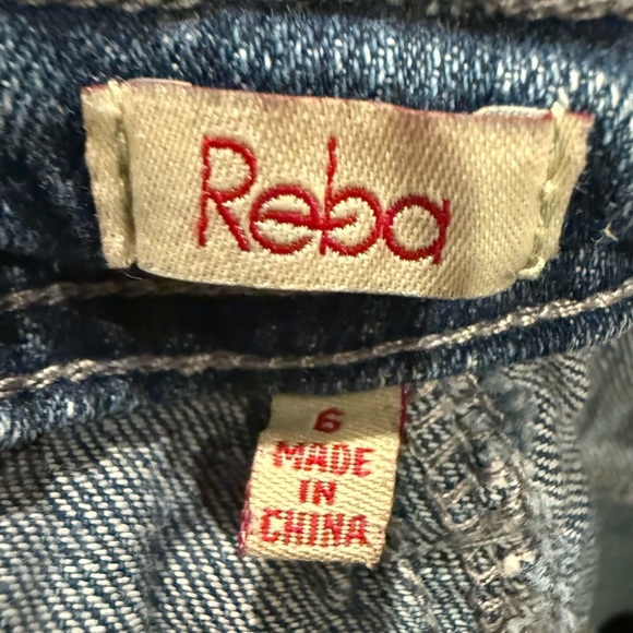 Reba Bootcut Jeans Medium Light Wash Embroidered Pocket Size 6 - Picture 3 of 3